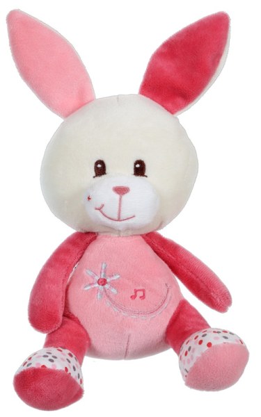 Gipsy Peluche Musicale Lapin Rose Smile - 20 cm